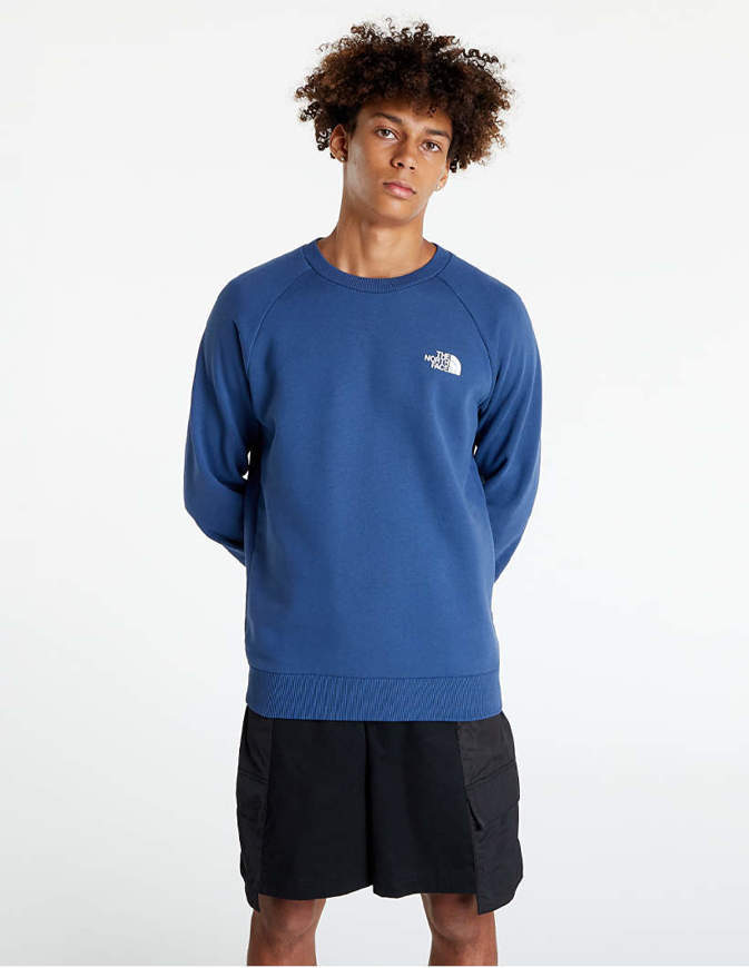 The North Face Raglan Redbox Crew Shady Blue Impact shop action