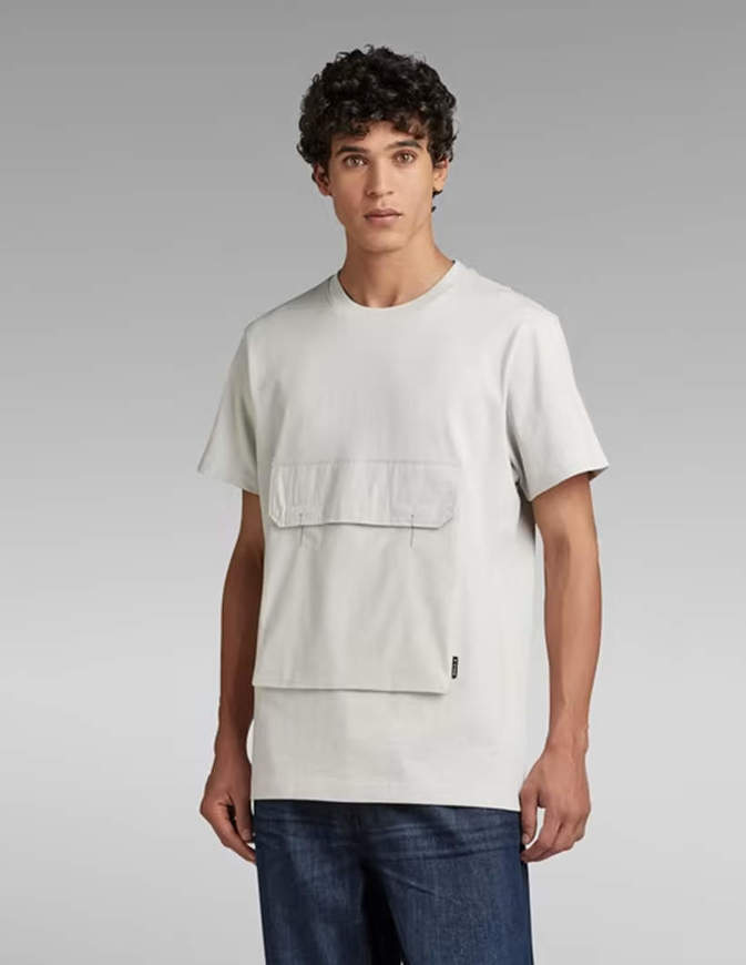 G-star T-Shirt Utility Pocket Tape Grigia