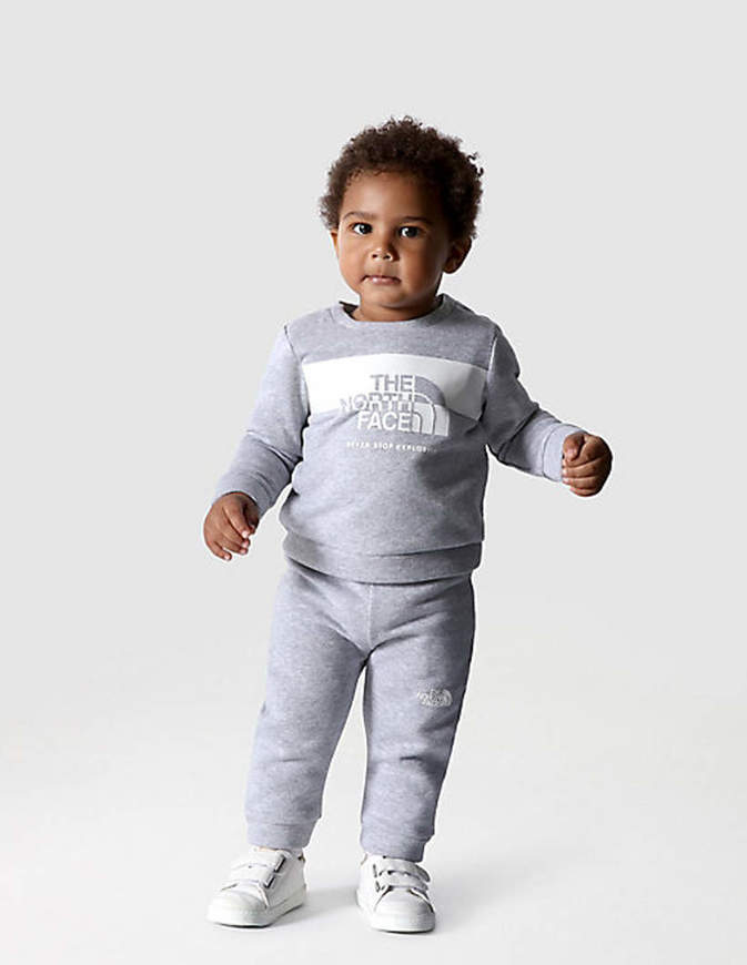 The North Face Baby Cotton Fleece Set Light Grey Heather - Impact shop ...