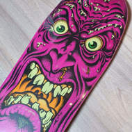 Skateboard Deck Old School Santa Cruz Reissue Rob Roskopp Face 9.5'' Purple