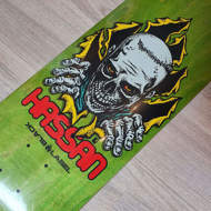 Skateboard Deck Old School Black Label Omar Hassan Ripper Green 8.38"