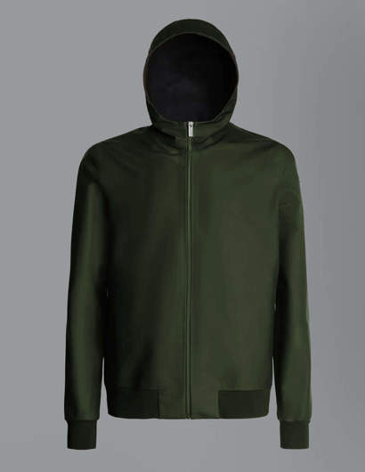 RRD Felpa Fleece Rubber Hood Zip Verde