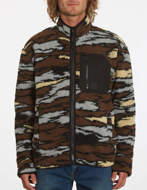 Volcom Felpa con Cappuccio Muzzar Fuzzar Zip Marrone