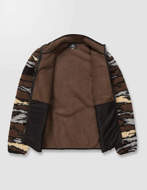 Volcom Felpa con Cappuccio Muzzar Fuzzar Zip Marrone