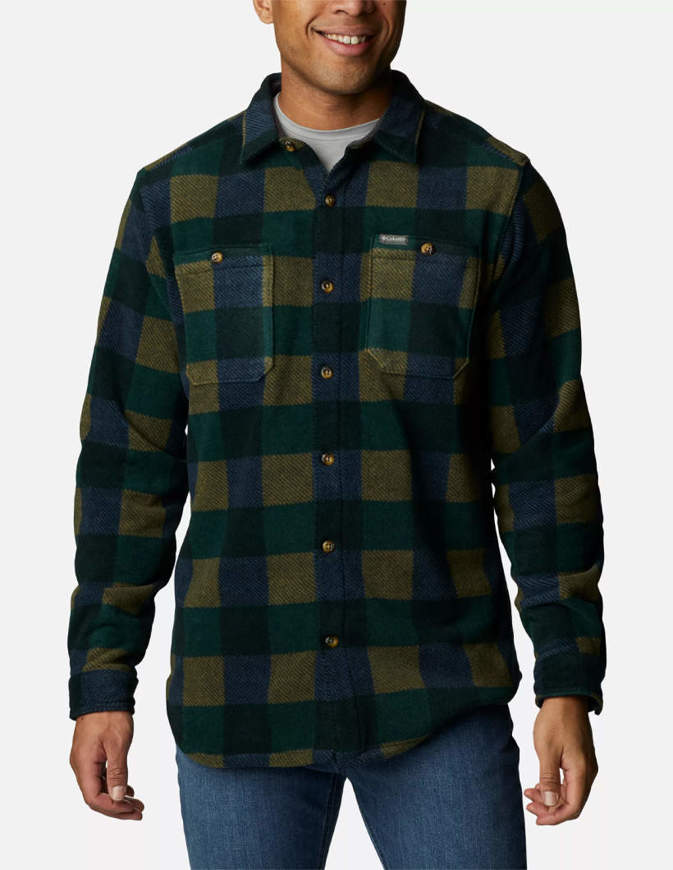 Columbia Camicia in pile Flare Gun Spruce Multi Check