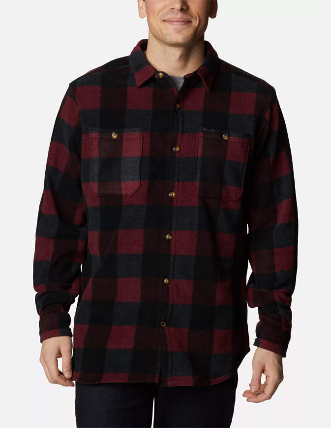 Columbia Camicia in pile Flare Gun Eldeberry Multi Check