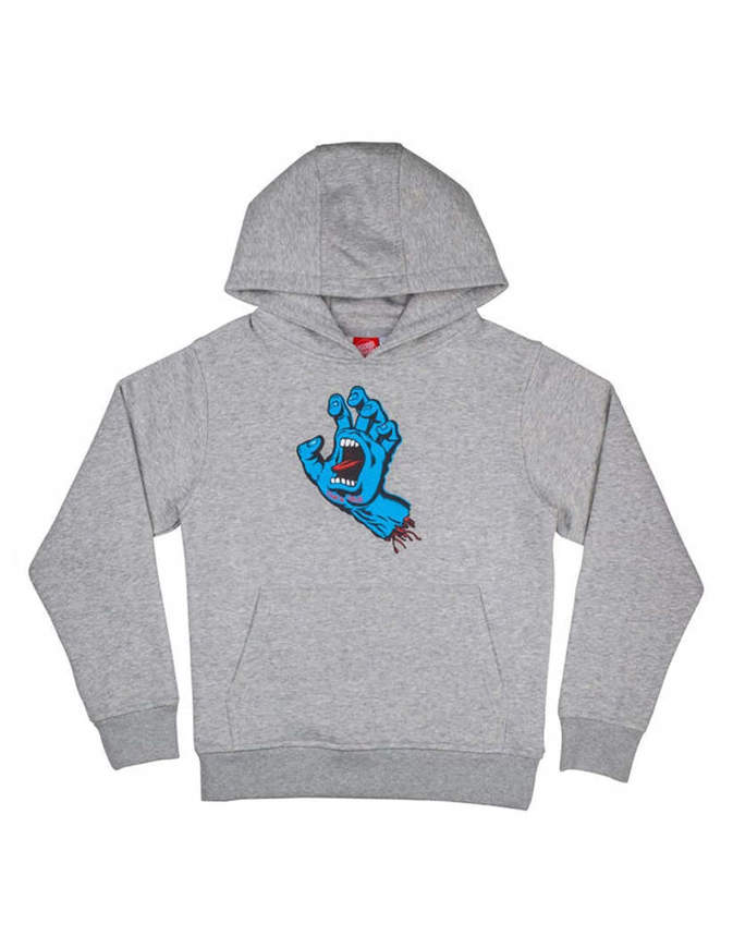 Santa Cruz Youth Screaming Hand Hood Heather Grey