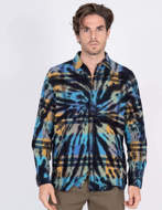 Hurley Camicia Portland Tie Dye Flannel Deep Aqua