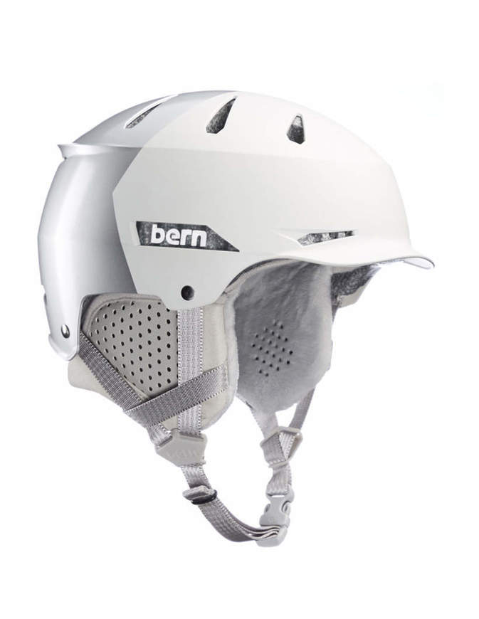 BERN Casco Snowboard Hendrix MIPS Metallic Silver Hatstyle 2023 Grigio