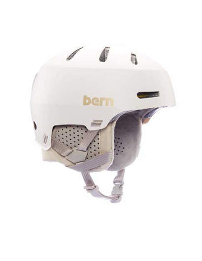 BERN Casco Snowboard Macon 2.0 Mips 2023 Matte White Grey Liner