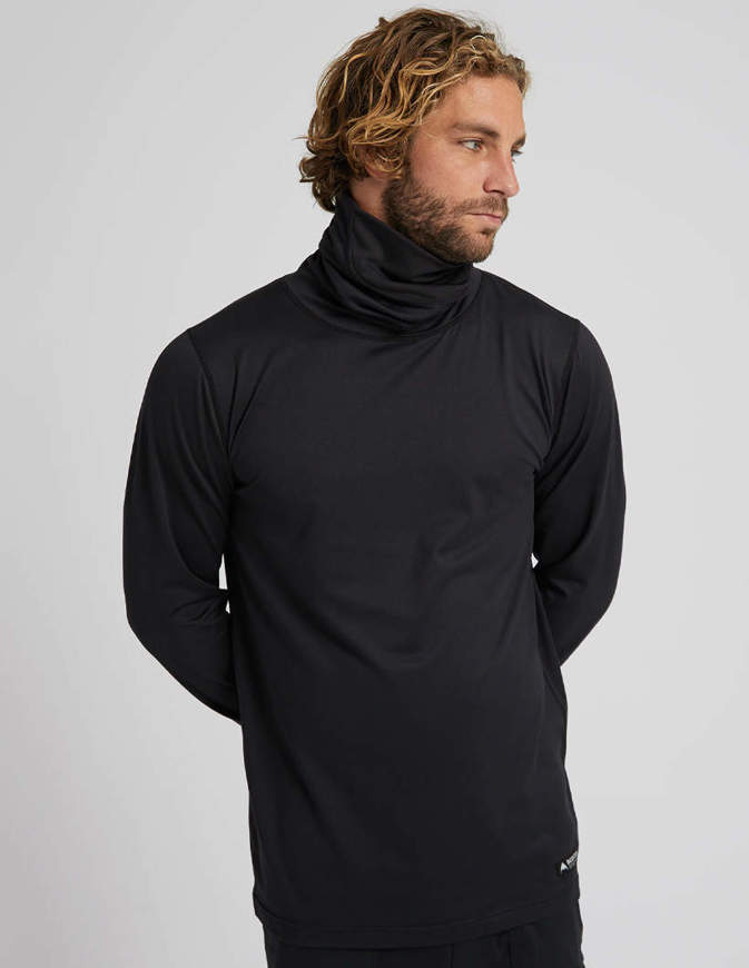 Burton T-Shirt a Collo Alto Midtweight Base Layer Nera