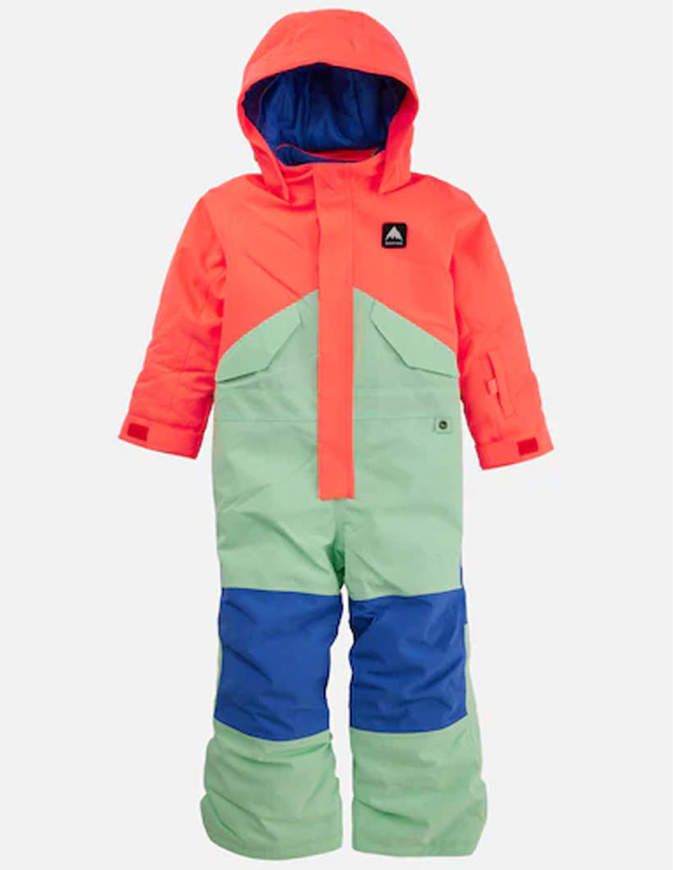 BURTON Completo Snowboard Bambino One Piece 2L Tetra Orange/Jewel Green