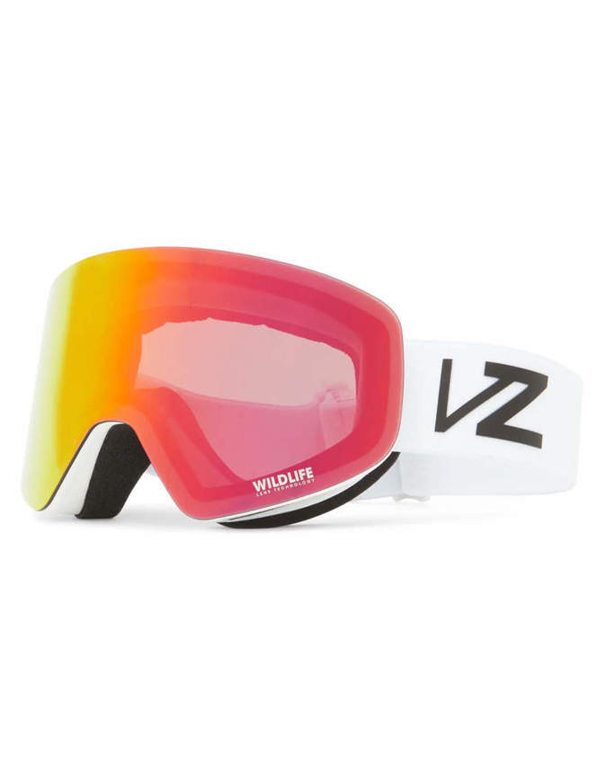 VonZipper Maschera Encore White Satin con Lenti Fire Chrome