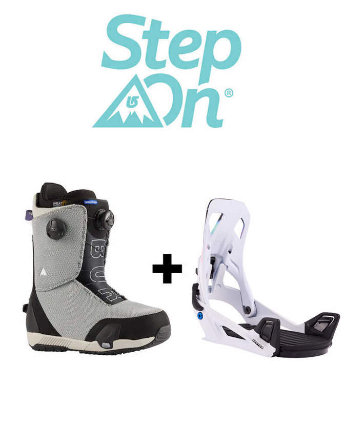 BURTON Step On Attacco Snowboard 2023 + Scarpone Swath Step On Grigi