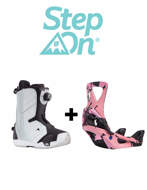 BURTON Step On Attacco Snowboard 2023 + Scarpone Donna Limelight Step On Gray Reflective