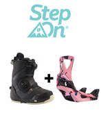 BURTON Step On Attacco Snowboard 2023 + Scarpone Donna Felix Step On Neri