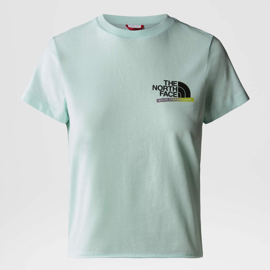Graphic t shirt ss skylight blue The North Face. Impact shop action sport store
