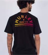 Maglia mezza manica Half Moon nera Hurley