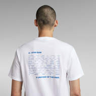 Maglia mezza manica Lash Back Text bianca G-Star Raw