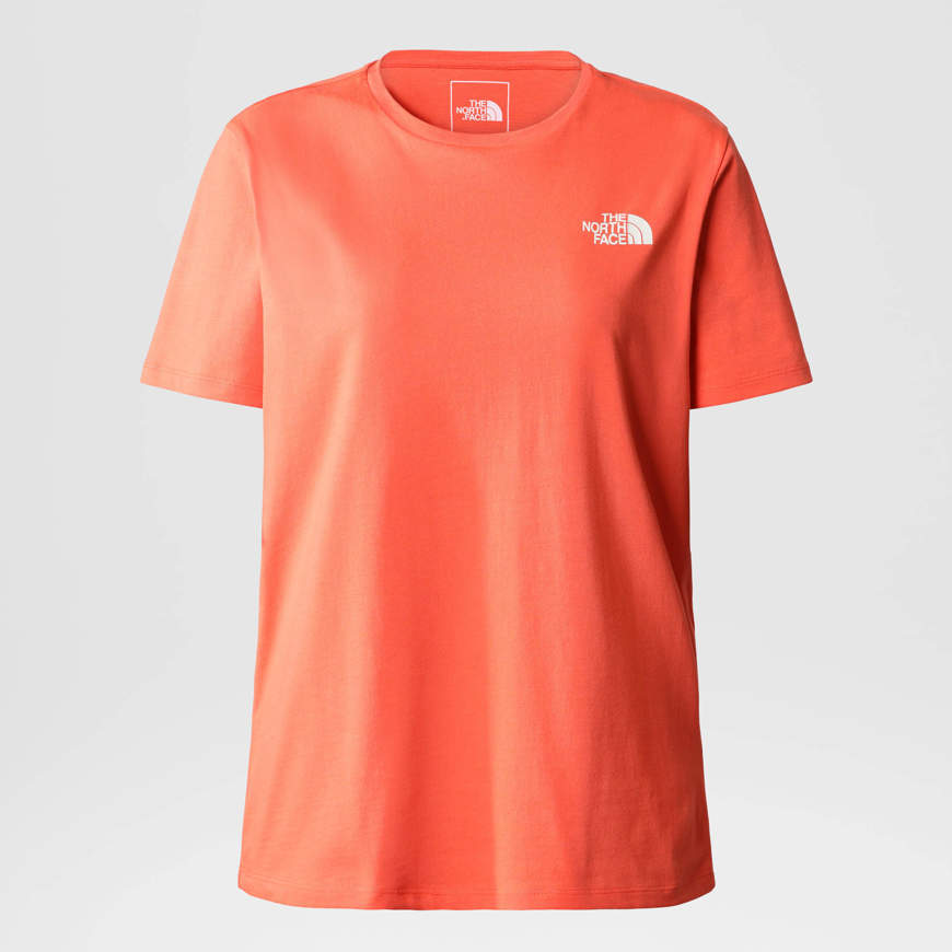 Maglia mezza manica da donna Fondazione Grafica arancione The North Face