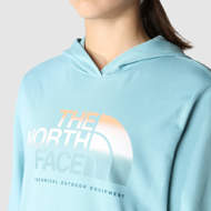 Felpa con cappuccio corta in vita D2 Grafica blu The North Face