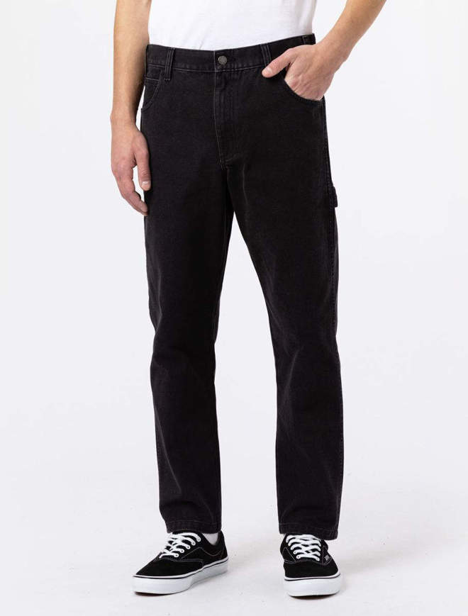 Pantaloni da Carpentiere in tela di cotone da uomo nero slavato Dickies