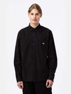 Camicia in tela di cotone Canvas da uomo nero slavato Dickies