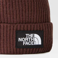Berretto con risvolto e logo  box marrone scuro The North Face