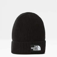 Berretto con risvolto e logo  box nero The North Face