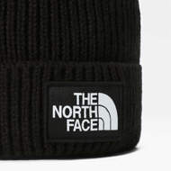 Berretto con risvolto e logo  box nero The North Face