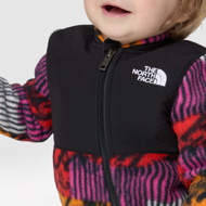 Tuta Denali da neonato stampa Yosemite astratta rosso fuoco The North Face