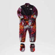 Tuta Denali da neonato stampa Yosemite astratta rosso fuoco The North Face