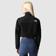 Giacca in pile Denali corta in vita da donna nera The North Face
