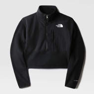 Giacca in pile Denali corta in vita da donna nera The North Face