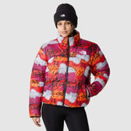 Piumino 2000 da donna stampa Yosemite astratta rosso fuoco The North Face