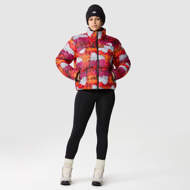 Piumino 2000 da donna stampa Yosemite astratta rosso fuoco The North Face