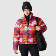 Piumino 2000 da donna stampa Yosemite astratta rosso fuoco The North Face