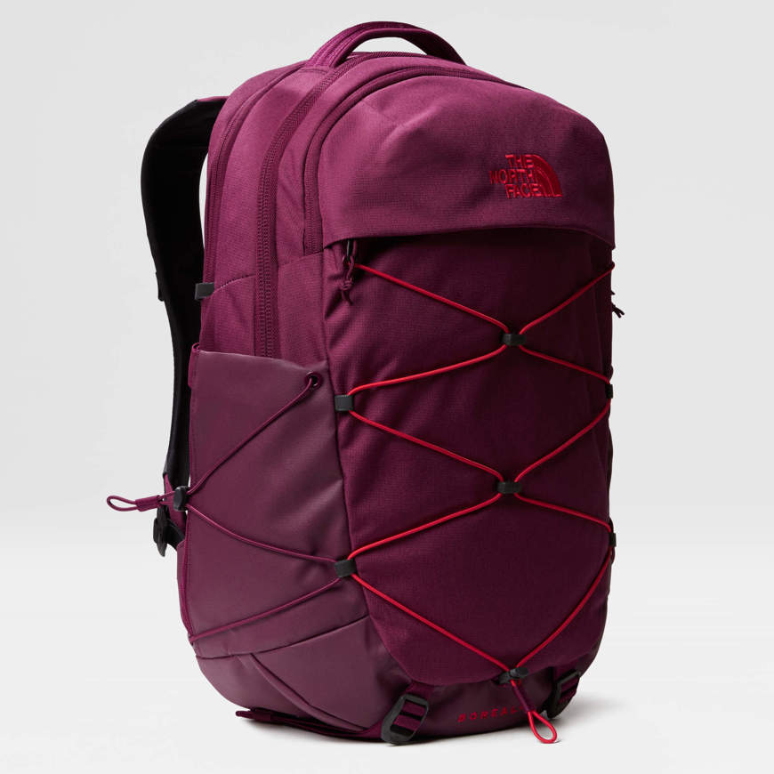 Women s Borealis backpack Boysenberry Light Heather Fiery Red The North Face