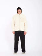 Giacca in pile con zip integrale Muzzer Fuzzar da uomo bianca Volcom