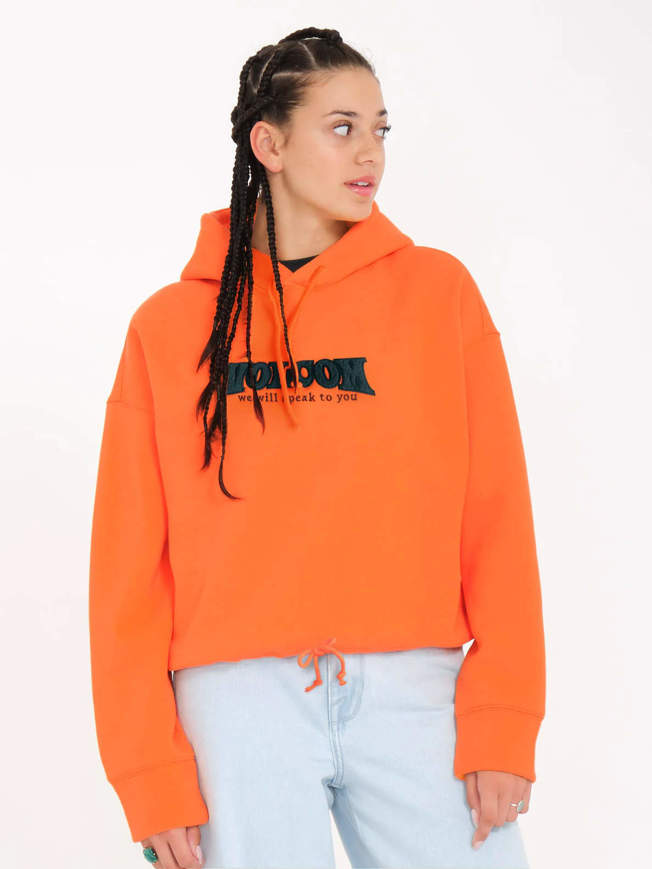 Felpa con cappuccio Tripstone da donna arancione Volcom