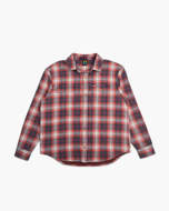  Camicia in flanella a quadri Vacay rossa e grigia da uomo Deus
