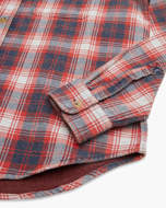  Camicia in flanella a quadri Vacay rossa e grigia da uomo Deus