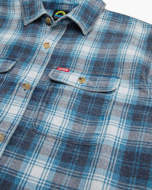 Camicia in flanella a quadri Vacay  blu/azzurro e nera  da uomo Deus