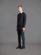 Maglione in cotone  Amos da uomo blue scuro RRD