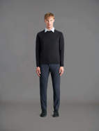 Maglione in cotone  Amos da uomo blue scuro RRD