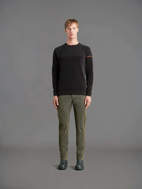 Maglione in velluto Ottoman da uomo nero RRD