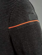 Maglione in velluto Ottoman da uomo nero RRD