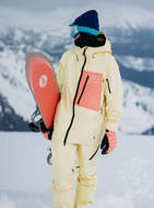Giacca da snowboard ak Cyclic Gore-Tex 2L da uomo Latticello/Rosa corallina Burton