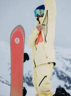 Giacca da snowboard ak Cyclic Gore-Tex 2L da uomo Latticello/Rosa corallina Burton