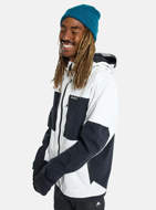 Giacca da snowboard Frostner 2L bianca e nera da uomo Burton